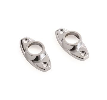 Picture of 16mm Chrome OVAL FLANGES FITTINGS 2PK