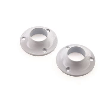 Picture of 25mm P/Coated ROUND FLANGE FITTINGS 2PK