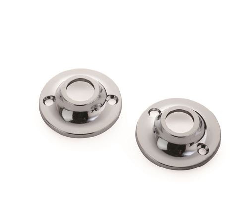 Picture of 16mm Chrome ROUND FLANGE FITTINGS 2PK