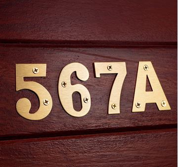 Picture of 50mm Metro Numeral Brass