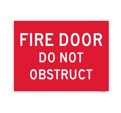 Picture of Large Sign "Fire Safety Door Do Not Obstruct"