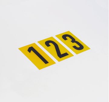 Picture of 60mm Breeze Numeral Yellow