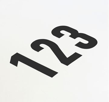 Picture of 85MM CUT OUT NUMERAL BLACK