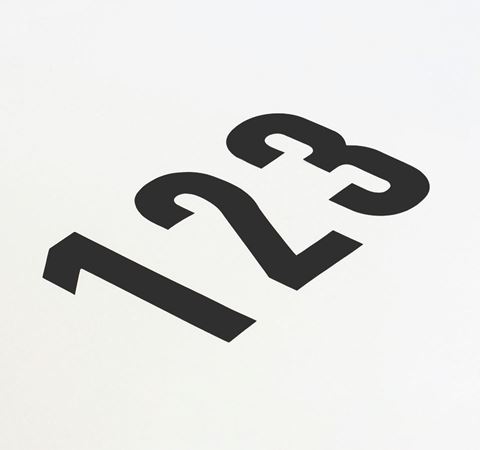 Picture of 85MM CUT OUT NUMERAL BLACK