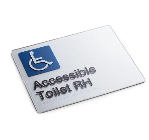 Picture of Braille Sign Disabled Toilet Right Hand