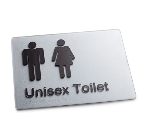 Picture of Braille Sign Unisex Toilet