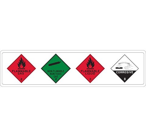 Picture of Sign 600x150mm "Dangerous Goods Placards"