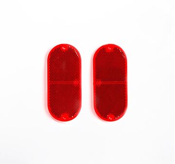 Picture of Reflector Red 40mm x 107mm Oval