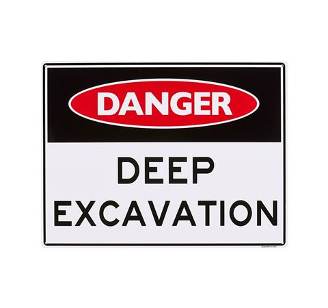 Picture of Large Sign "Deep Excavation"
