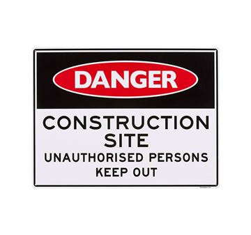 Picture of Large Sign "Construction Unauth keep out"