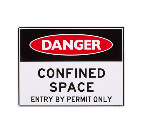 Picture of Large Sign "Confined Space. Entry by Permit"