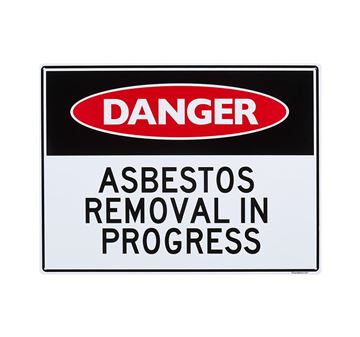 Picture of Large Sign "Asbestos Removal in Progress"