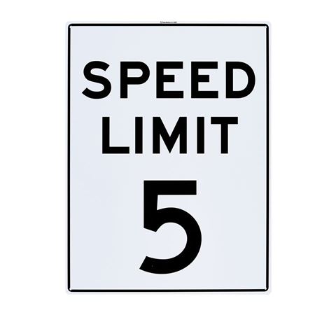 Picture of Large Sign "5 Kilometer Speed Limit"