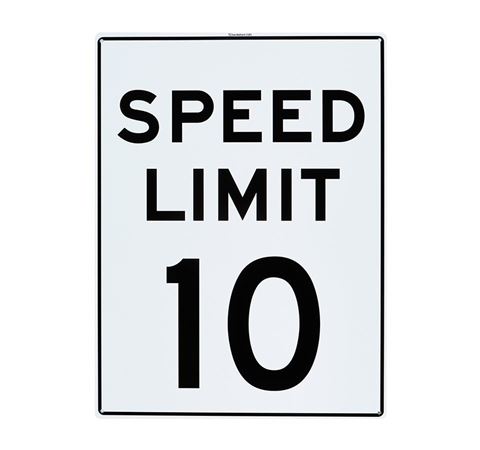 Picture of Large Sign "10 Kilometer Speed Limit"