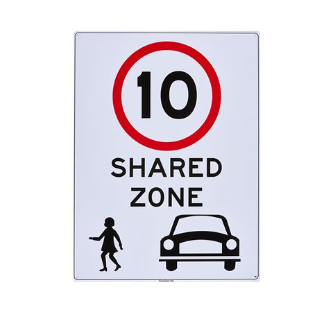 Picture of Large Sign "Shared Walk Zone"