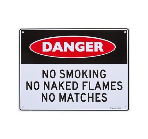 Picture of Medium Sign "No Smoking, Naked Flames, Matches"