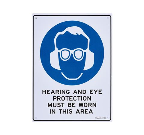 Picture of Medium Sign "Hearing and Eye Protection"