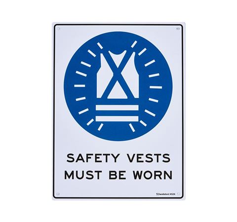 Picture of Medium Sign "Safety Vests"