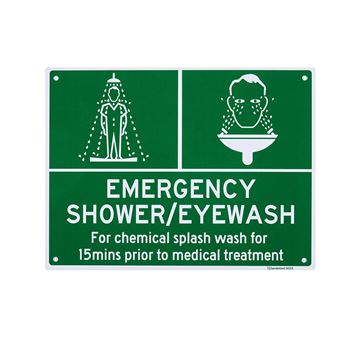 Picture of Medium Sign "Emergency shower/eye wash"