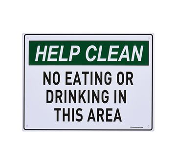 Picture of Medium Sign "No Eating or Drinking in this Area"