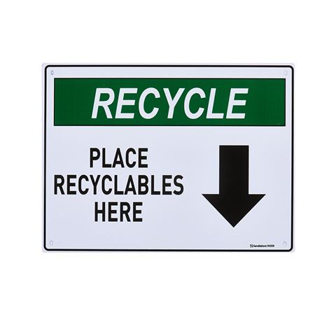 Picture of Medium Sign "Place Recyclables Here"