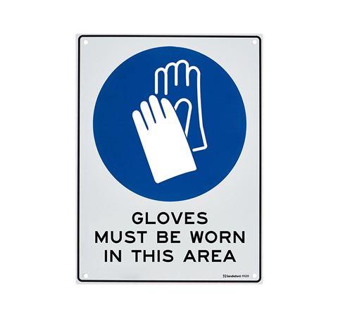 Picture of Medium Sign "Gloves Must be Worn"