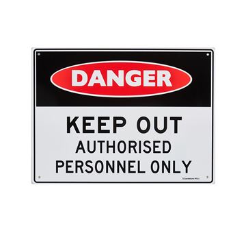Picture of Medium Sign "Keep Out Auth Pers Only"