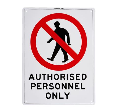 Picture of Medium Sign "Authorised Personnel Only"