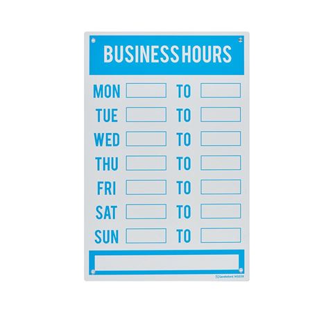 Picture of Medium Sign "Business Hours"