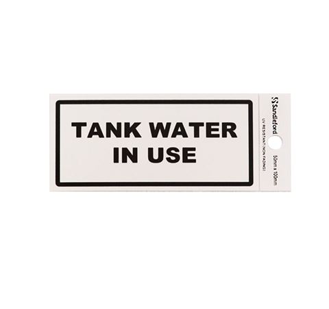 Picture of 100 x 50 mm "Tank Water in Use" 