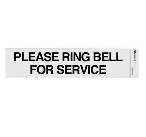 Picture of 245 x 58 mm "Please Ring Bell for Service" 