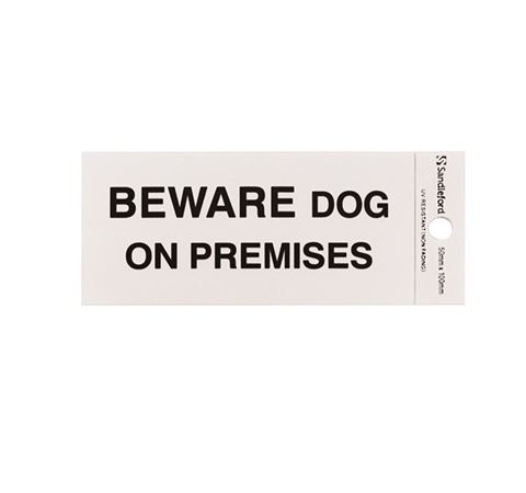 Picture of 100 x 50 mm "Beware Dog on premises" 