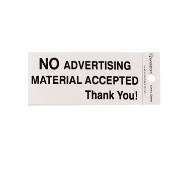 Picture of 100 x 50 mm "No Advertising Material"