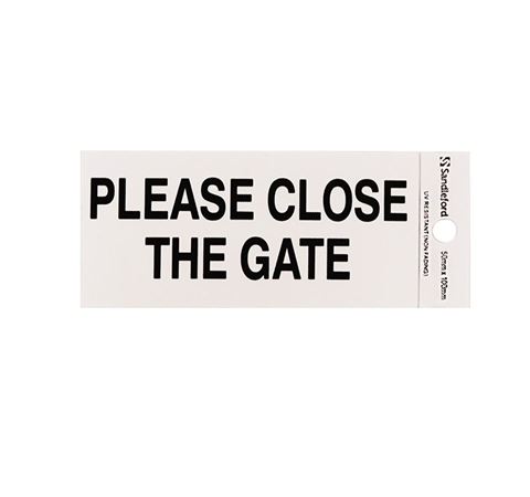 Picture of 100 x 50 mm "Please Close the Gate" 