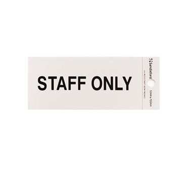 Picture of 100 x 50 mm "Staff Only" 
