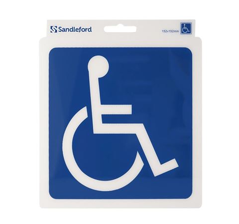 Sandleford Disabled Symbol adhesive sign SIG82 Sign 152 x 152mm