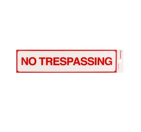 Picture of 245 x 58 mm "No Trespassing" 