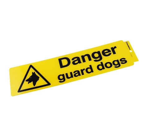 Picture of 330 x 95 mm "Danger Guard Dogs"