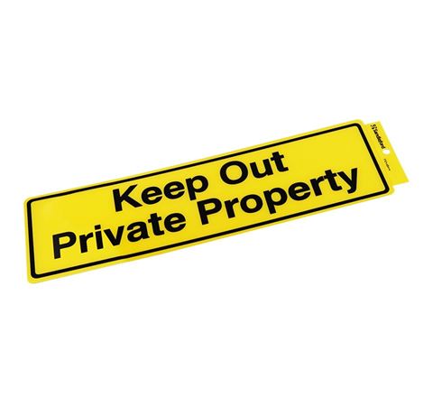 Picture of 330 x 95 mm "Keep Out Private Property"