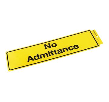 Picture of 330 x 95 mm "No Admittance"