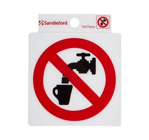 Picture of 75 x 75 mm "Not Drinking Water Symbol"  