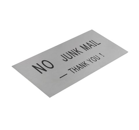Picture of "No Junk Mail" Stainless Steel  