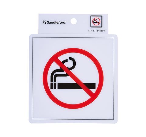 Picture of NO SMKING S/ADHESIVE SIGN 114 x 114mm