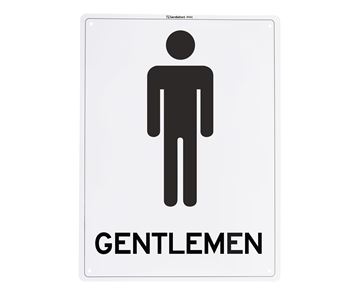 Picture of Medium Sign "Gentlemen"