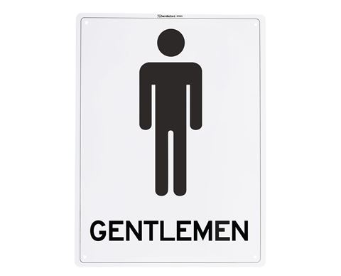 Picture of Medium Sign "Gentlemen"