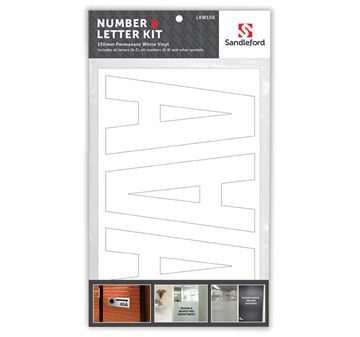 Picture of Letters/Numbers Franklin Gothic White 150mm