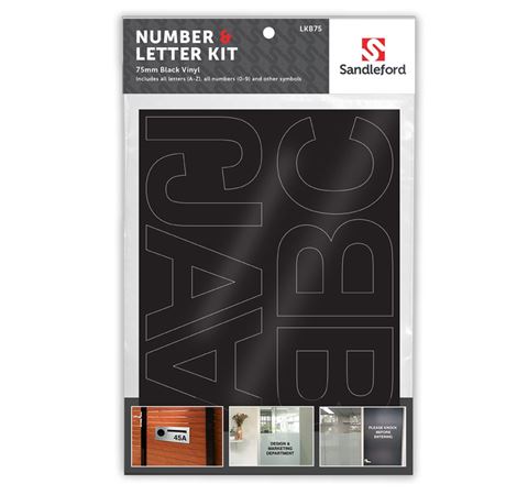 Picture of Letters/Numbers Helvetica Black 75mm